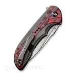 Нож WE Knife Equivik Damascus Titanium Grey & Lava Flow Carbon » Dulotec.BG