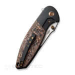 Джобен нож с титанова дръжка WE Knife Nitro OG CPM 20CV Black & Copper Foil Carbon » Dulotec.BG