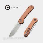 Сгъваем нож Civivi Elementum 14C28N Button Lock Brown Micarta » Dulotec.BG
