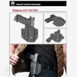 Кайдекс кобур за пистолет с фенер ATA GEAR Hit Factor ver.1 за GLOCK 19/23/19X/45 и фенер Olight BALDR Mini за лява ръка Optic Ready » Dulotec.BG