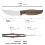 Ловен нож с фиксирано острие SRM Fossa 605T-MW Micarta » Dulotec.BG