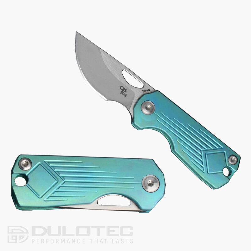 Нож CH KNIVES Toad D2 Titanium Green » Dulotec.BG