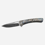 Сгъваем нож CH Wartex Damascus Titanium & Carbon » Dulotec.BG
