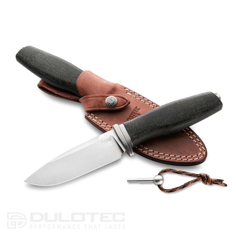 Нож LionSteel Acha M390 Micarta Black Burlap » Dulotec.BG