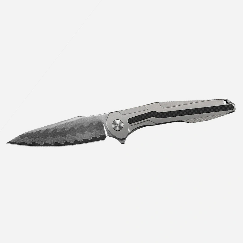 Сгъваем нож CH Wartex Damascus Titanium & Carbon