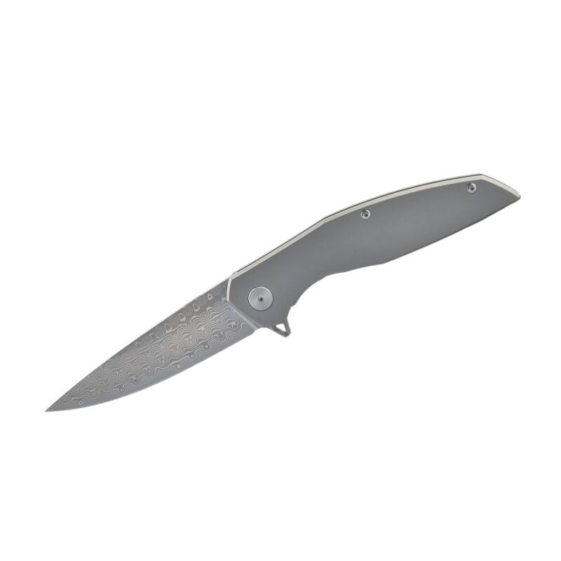 Сгъваем нож Dulotec Karma Damascus с титанова дръжка » Dulotec.BG