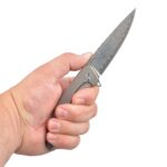 Сгъваем нож Dulotec Karma Damascus с титанова дръжка » Dulotec.BG